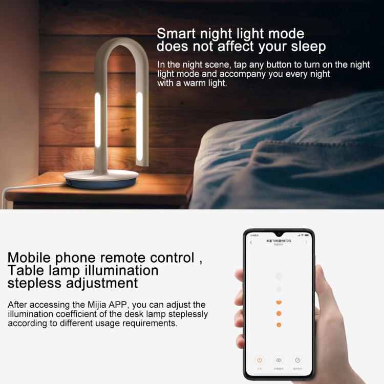 Original Xiaomi Mijia 2S LED Desk Lamp Smart Folding Adjust Reading Table Lamp Brightness Lights, US Plug (White Light) - Desk Lamps by Xiaomi | Online Shopping South Africa | PMC Jewellery | Buy Now Pay Later Mobicred