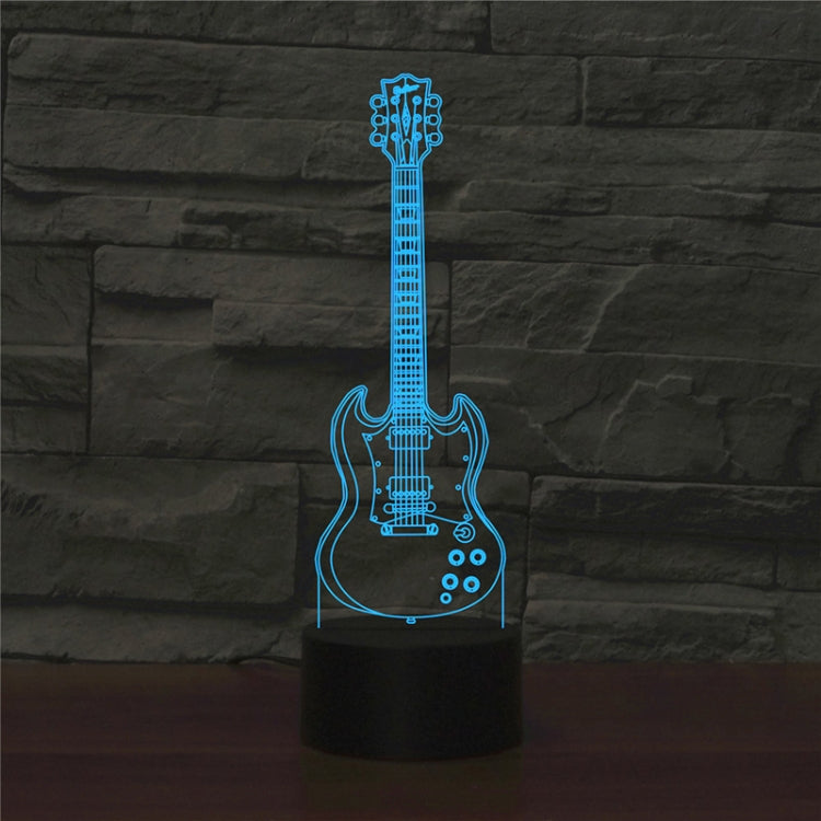 Five-string Guitar Shape 3D Colorful LED Vision Light Table Lamp, Crack Touch Version - Novelty Lighting by PMC TechLife | Online Shopping South Africa | PMC TechLife | Buy Now Pay Later Mobicred
