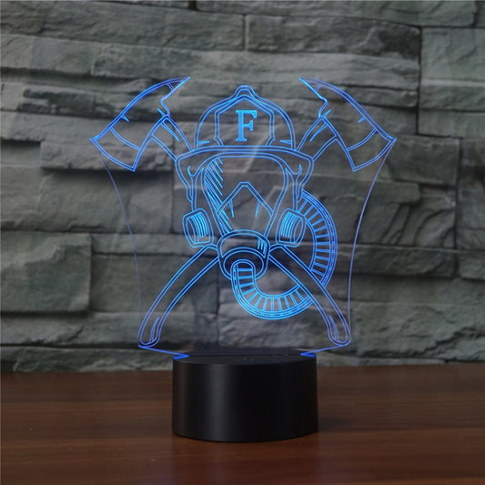 Fire Mask Shape 3D Colorful LED Vision Light Table Lamp, USB & Battery Version - Novelty Lighting by PMC Jewellery | Online Shopping South Africa | PMC Jewellery | Buy Now Pay Later Mobicred