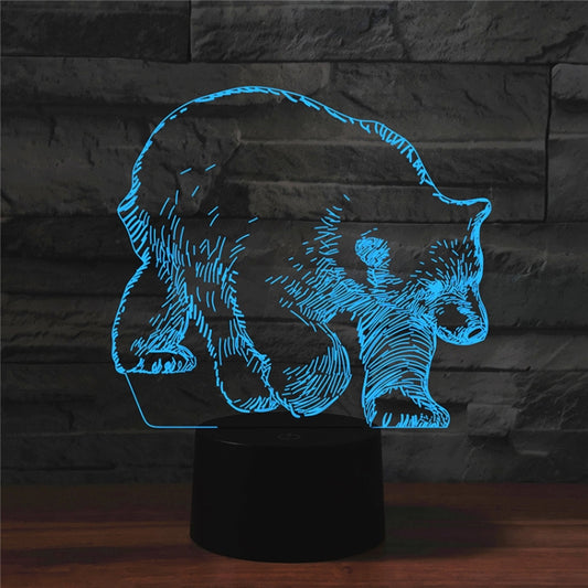 Bear Shape 3D Colorful LED Vision Light Table Lamp, USB Touch Version - Novelty Lighting by PMC Jewellery | Online Shopping South Africa | PMC Jewellery | Buy Now Pay Later Mobicred