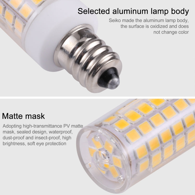 E12 102 LEDs SMD 2835 2800-3200K LED Corn Light, AC 110V(Warm White) - LED Blubs & Tubes by PMc TechLife | Online Shopping South Africa | PMc TechLife | Buy Now Pay Later Mobicred