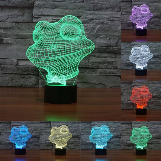 Frog Style 3D Touch Switch Control LED Light , 7 Color Discoloration Creative Visual Stereo Lamp Desk Lamp Night Light - Novelty Lighting by PMC Jewellery | Online Shopping South Africa | PMC Jewellery | Buy Now Pay Later Mobicred