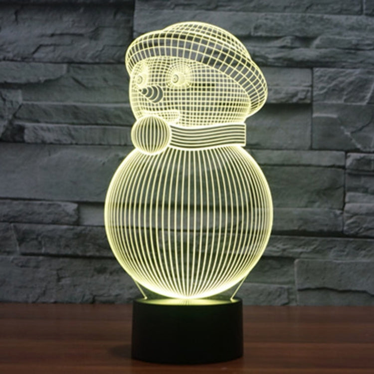 Snowman Style 3D Touch Switch Control LED Light , 7 Color Discoloration Creative Visual Stereo Lamp Desk Lamp Night Light - Novelty Lighting by PMC TechLife | Online Shopping South Africa | PMC TechLife | Buy Now Pay Later Mobicred