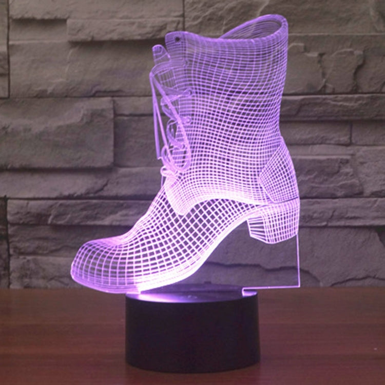 Boots Style 3D Touch Switch Control LED Light , 7 Color Discoloration Creative Visual Stereo Lamp Desk Lamp Night Light - Novelty Lighting by PMC TechLife | Online Shopping South Africa | PMC TechLife | Buy Now Pay Later Mobicred
