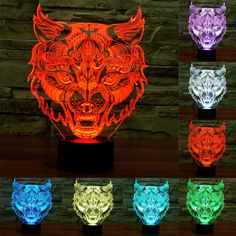 Leopard Shape 3D Touch Switch Control LED Light , 7 Colour Discoloration Creative Visual Stereo Lamp Desk Lamp Night Light - Novelty Lighting by PMC TechLife | Online Shopping South Africa | PMC TechLife | Buy Now Pay Later Mobicred