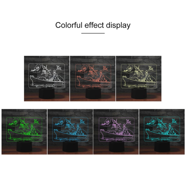 Airplane Group Shape 3D Colorful LED Vision Light Table Lamp, USB & Battery Version - Novelty Lighting by PMC TechLife | Online Shopping South Africa | PMC TechLife | Buy Now Pay Later Mobicred
