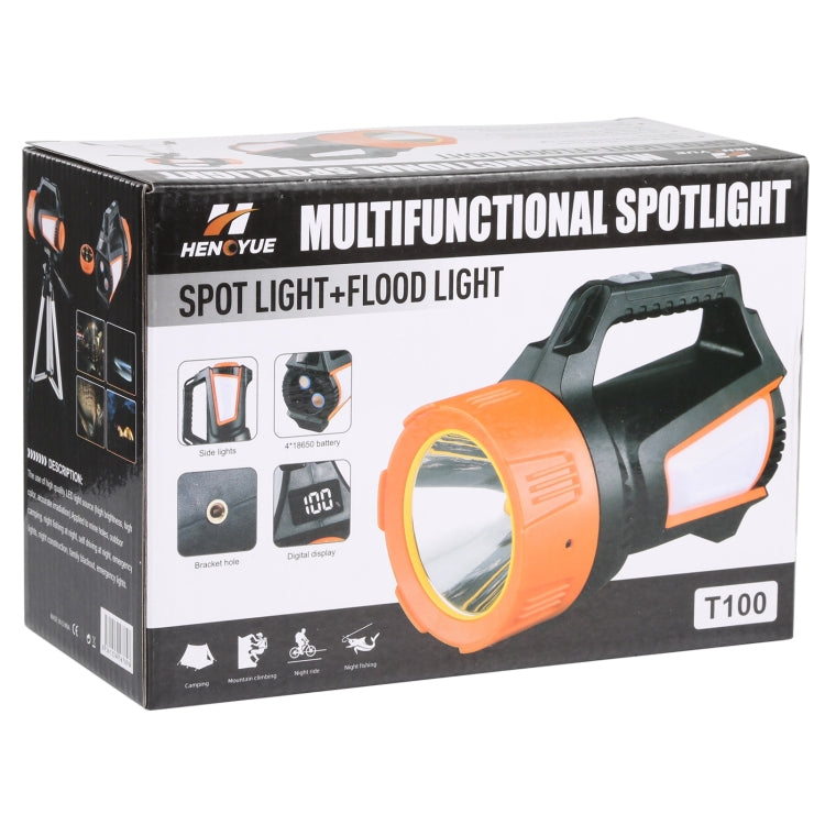 T100-A Multifunctional Rechargeable Digital Display Flashlight LED Spotlight, Lumen: 1200-1500LM - LED Flashlight by PMC Jewellery | Online Shopping South Africa | PMC Jewellery | Buy Now Pay Later Mobicred
