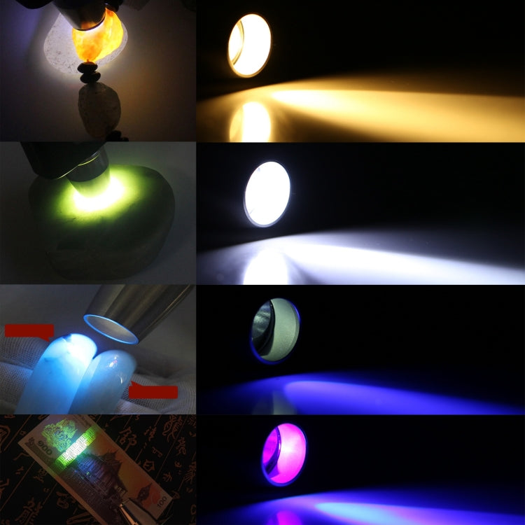S-88 USB Charging Dual-head Four-light Source Jade Identification Flashlight - free shipping - PMc TechLife - Order now!