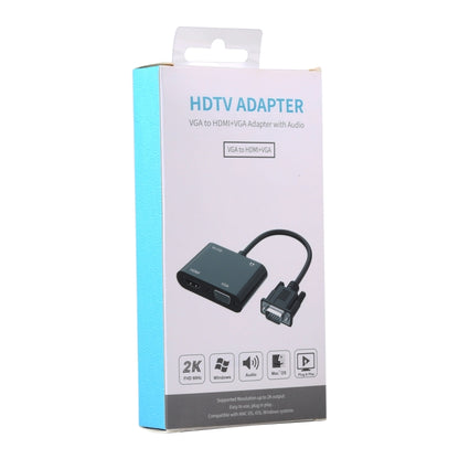 2 in 1 VGA to HDMI + VGA 15 Pin HDTV Adapter Converter with Audio - Adapter by PMC Jewellery | Online Shopping South Africa | PMC Jewellery | Buy Now Pay Later Mobicred