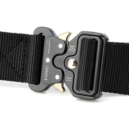 ENNIU 3.8cm Wide Snake Buckle Outdoor Casual Nylon Belt Adjustable Multifunction Training Belts (Black) - Belts by PMC Jewellery | Online Shopping South Africa | PMC Jewellery | Buy Now Pay Later Mobicred