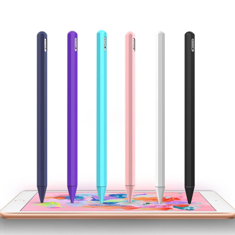 Stylus Pen Silica Gel Protective Case for Apple Pencil 2 (Light Purple) - Pencil Accessories by PMC Jewellery | Online Shopping South Africa | PMC Jewellery | Buy Now Pay Later Mobicred