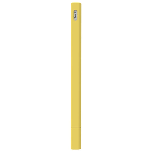 LOVE MEI For Apple Pencil 2 Triangle Shape Stylus Pen Silicone Protective Case Cover(Yellow) - Pencil Accessories by LOVE MEI | Online Shopping South Africa | PMC Jewellery