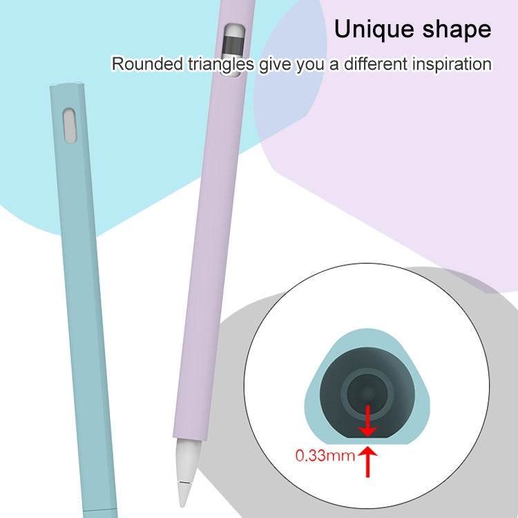 LOVE MEI For Apple Pencil 2 Triangle Shape Stylus Pen Silicone Protective Case Cover(Yellow) - Pencil Accessories by LOVE MEI | Online Shopping South Africa | PMC TechLife | Buy Now Pay Later Mobicred