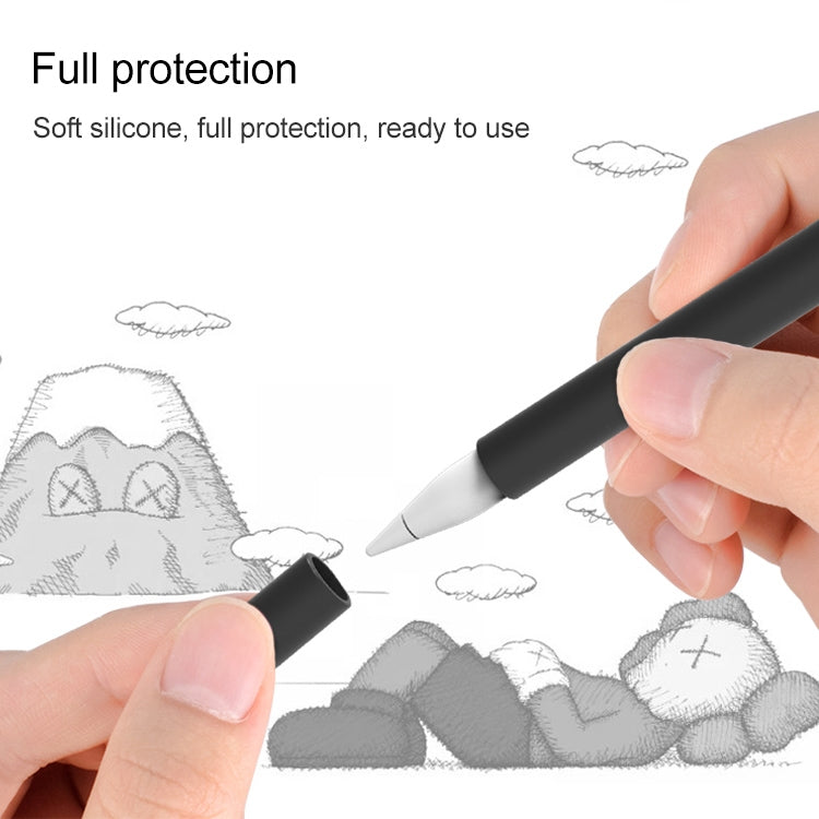 LOVE MEI For Apple Pencil 2 Middle Finger Shape Stylus Pen Silicone Protective Case Cover (Purple) - Pencil Accessories by LOVE MEI | Online Shopping South Africa | PMC Jewellery | Buy Now Pay Later Mobicred