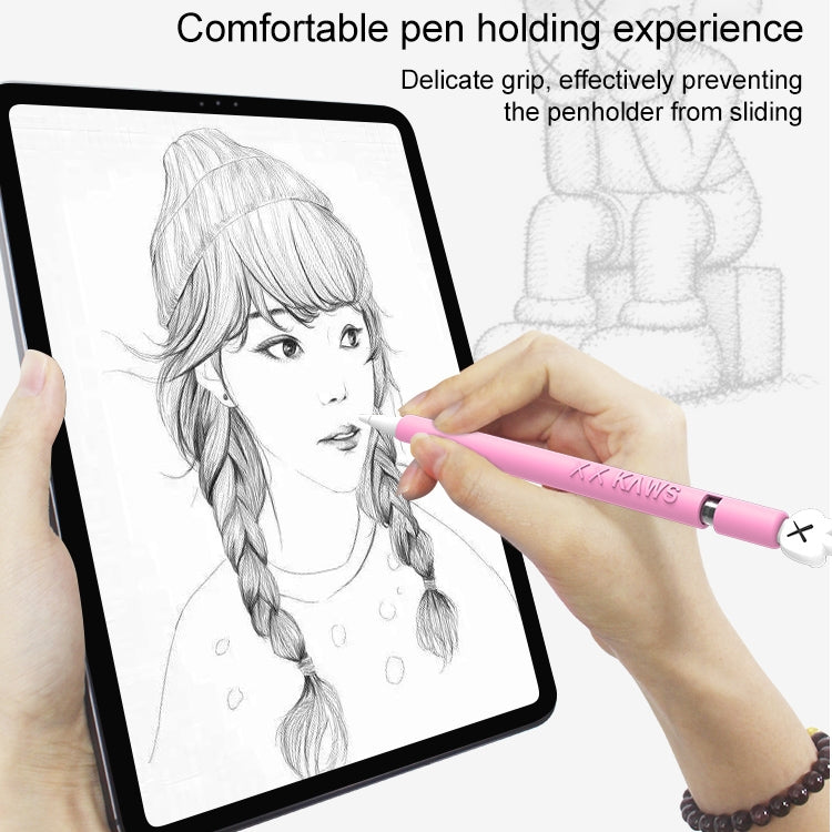 LOVE MEI For Apple Pencil 2 Middle Finger Shape Stylus Pen Silicone Protective Case Cover (Purple) - Pencil Accessories by LOVE MEI | Online Shopping South Africa | PMC Jewellery | Buy Now Pay Later Mobicred