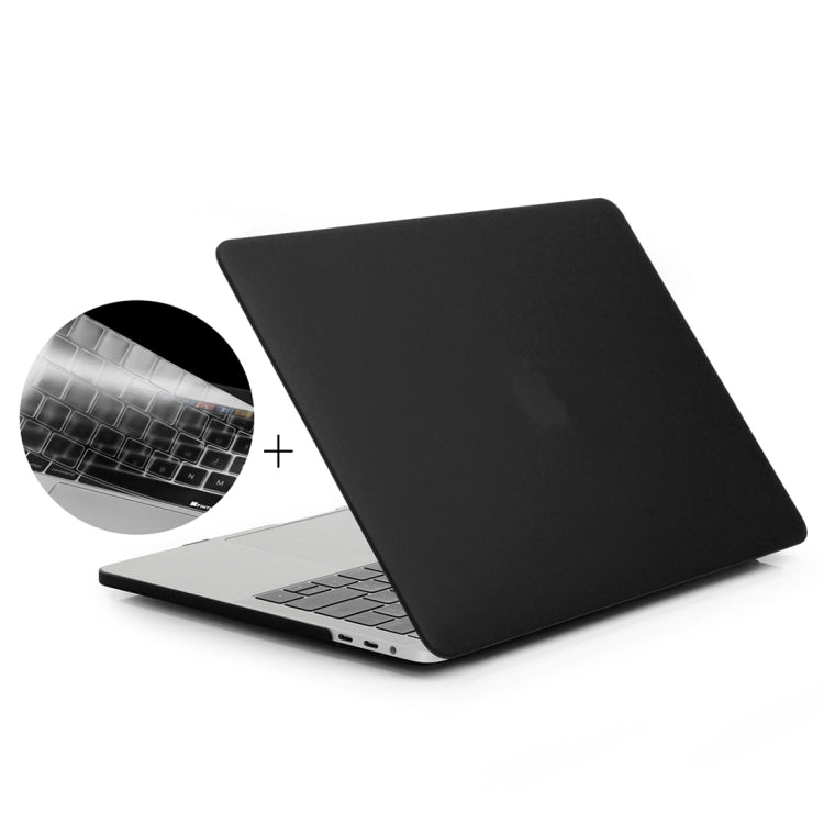 ENKAY Hat-Prince 2 in 1 Frosted Hard Shell Plastic Protective Case + US Version Ultra-thin TPU Keyboard Protector Cover for 2016 New MacBook Pro 13.3 inch with Touchbar (A1706)(Black) - MacBook Pro Cases by ENKAY | Online Shopping South Africa | PMC Jewellery | Buy Now Pay Later Mobicred