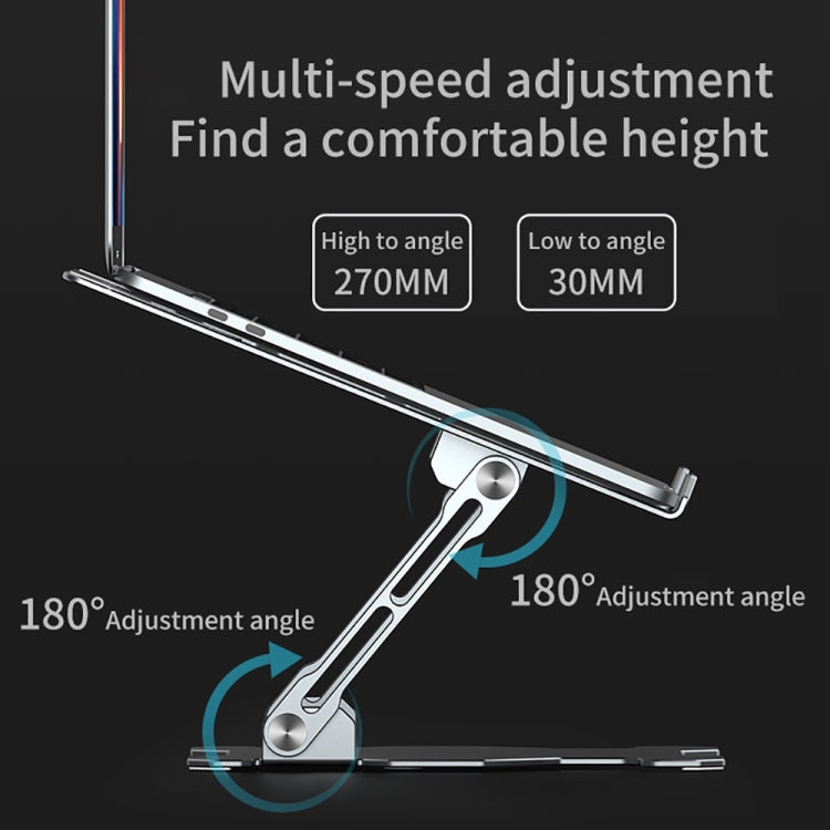 R-JUST HZ09 Mechanical Lifting Adjustable Laptop Holder (Silver) - MacBook Holder by R-JUST | Online Shopping South Africa | PMC TechLife | Buy Now Pay Later Mobicred