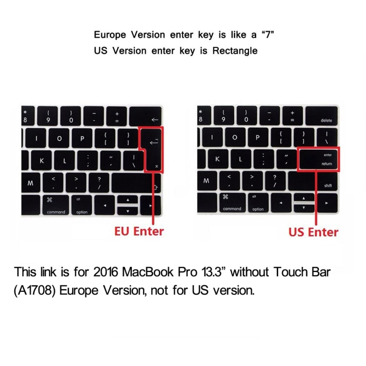 ENKAY Hat-Prince 2 in 1 Frosted Hard Shell Plastic Protective Case + Europe Version Ultra-thin TPU Keyboard Protector Cover for 2016 MacBook Pro 13.3 Inch without Touch Bar (A1708) (Blue) - MacBook Pro Cases by ENKAY | Online Shopping South Africa | PMC Jewellery | Buy Now Pay Later Mobicred