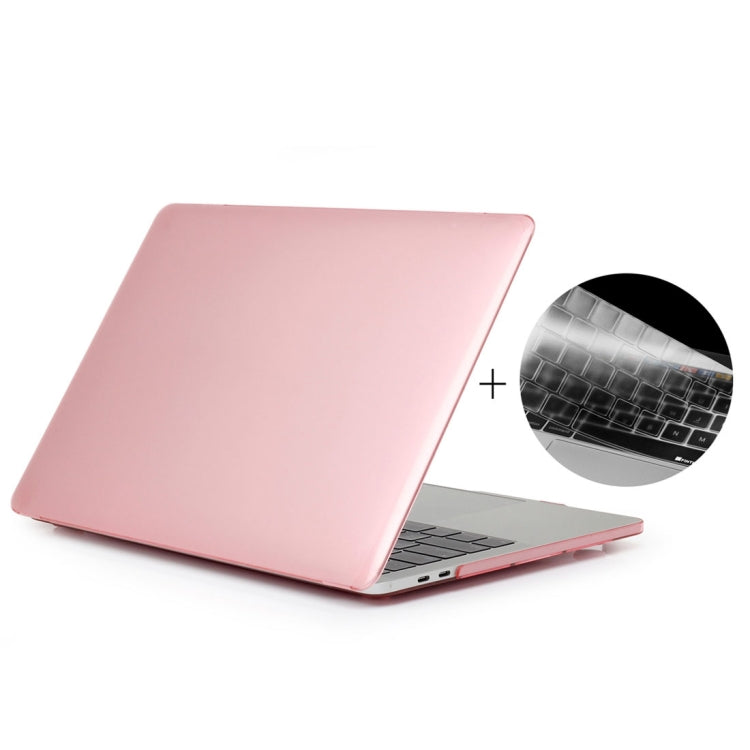 ENKAY Hat-Prince 2 in 1 Crystal Hard Shell Plastic Protective Case + Europe Version Ultra-thin TPU Keyboard Protector Cover for 2016 MacBook Pro 13.3 Inch without Touch Bar (A1708) (Pink) - MacBook Pro Cases by ENKAY | Online Shopping South Africa | PMC Jewellery | Buy Now Pay Later Mobicred