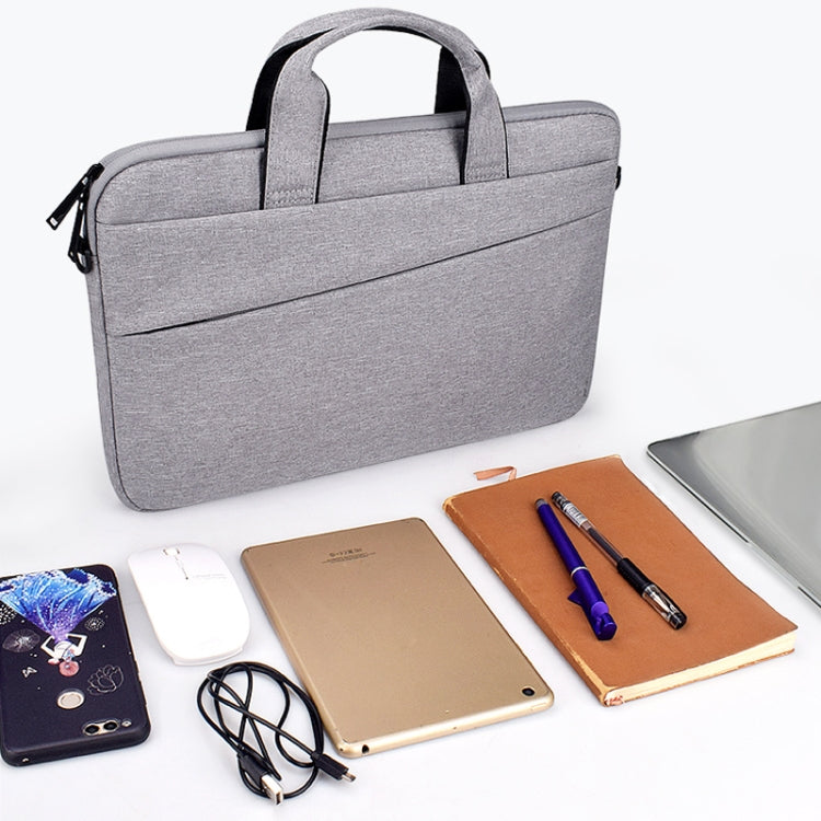 ST03S 13.3 inch Double Side Pockets Wearable Oxford Cloth Soft Handle Portable Laptop Tablet Bag(Grey) - 13.3 inch by PMC Jewellery | Online Shopping South Africa | PMC Jewellery | Buy Now Pay Later Mobicred