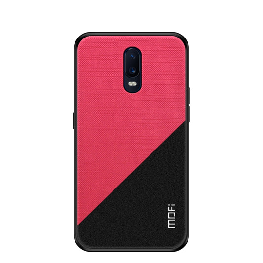 MOFI Shockproof TPU + PC + Cloth Pasted Case for One Plus 6T (Red) - More Brand by MOFI | Online Shopping South Africa | PMC Jewellery | Buy Now Pay Later Mobicred