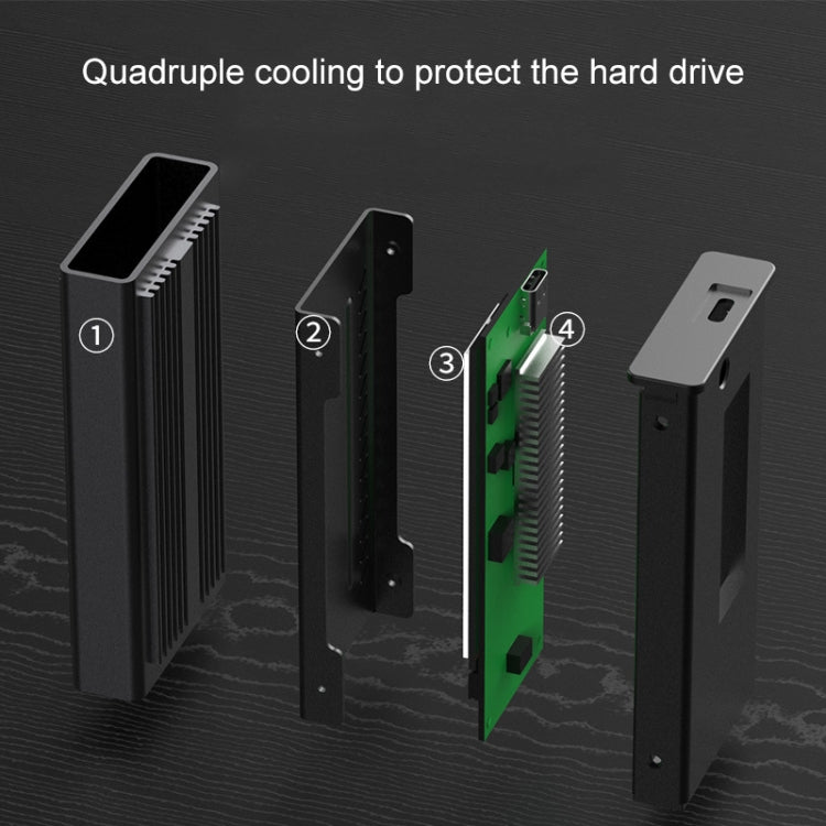 Blueendless M.2 NVME Thunderbolt 3 Solid State Mobile Hard Disk Box Hard Disk Drive(Grey) - free shipping - PMC Jewellery - Order now!