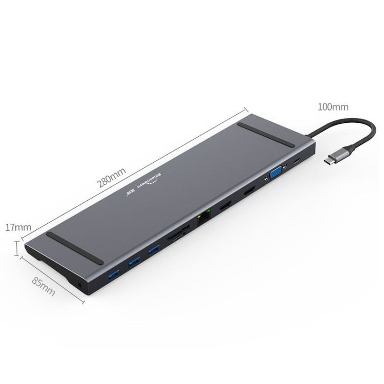 Blueendless 11 In 1 Multi-function Type-C / USB-C HUB Expansion Dock - USB HUB by Blueendless | Online Shopping South Africa | PMC Jewellery | Buy Now Pay Later Mobicred