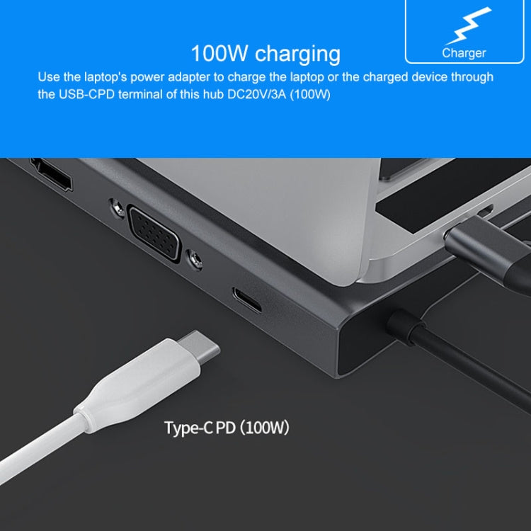 Blueendless 11 In 1 Multi-function Type-C / USB-C HUB Expansion Dock - USB HUB by Blueendless | Online Shopping South Africa | PMC Jewellery | Buy Now Pay Later Mobicred