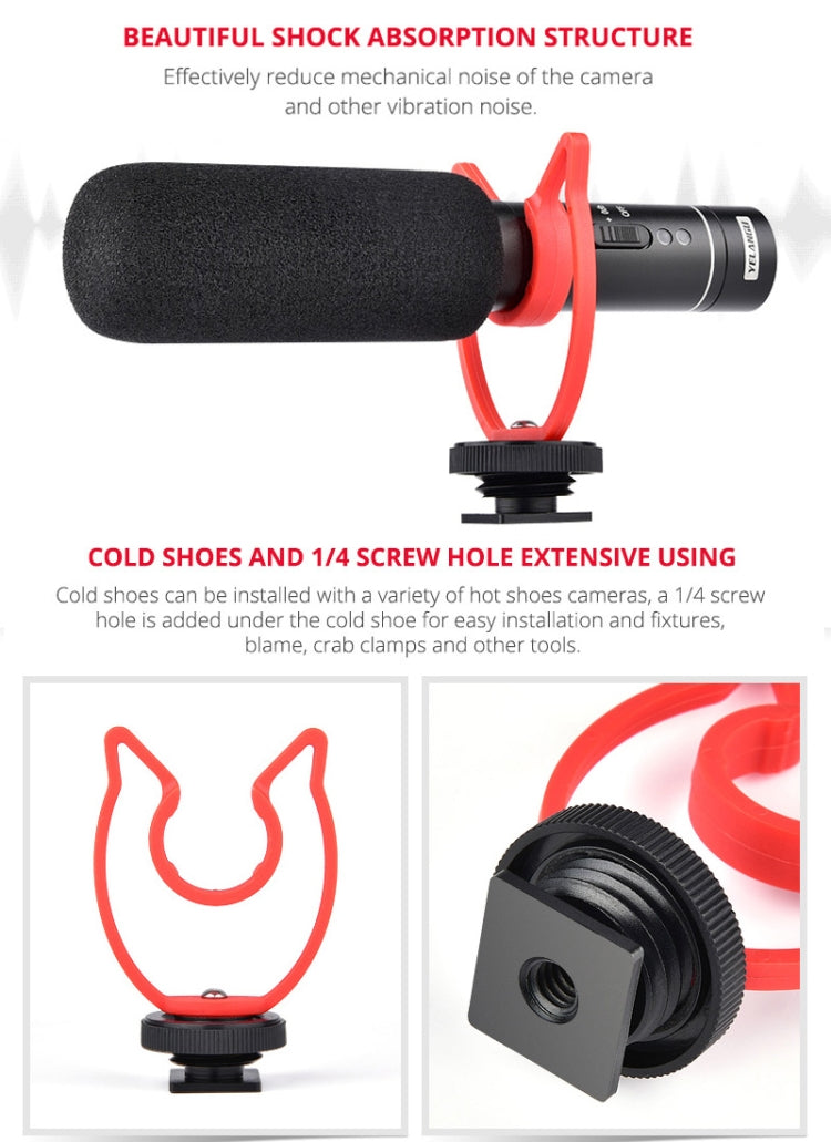 YELANGU YLG9930B MIC05 Professional Interview Condenser Video Shotgun Microphone with 3.5mm Audio Cable for DSLR & DV Camcorder(Black) - Camera Microphone by YELANGU | Online Shopping South Africa | PMC Jewellery | Buy Now Pay Later Mobicred