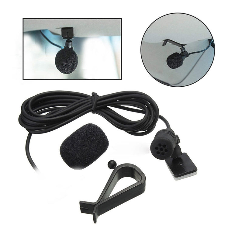 ZJ015MR Stereo 3.5mm Angle Head Plug Car Navigation DVD External Paste Microphone, Length: 3m - Microphone by PMC TechLife | Online Shopping South Africa | PMC TechLife