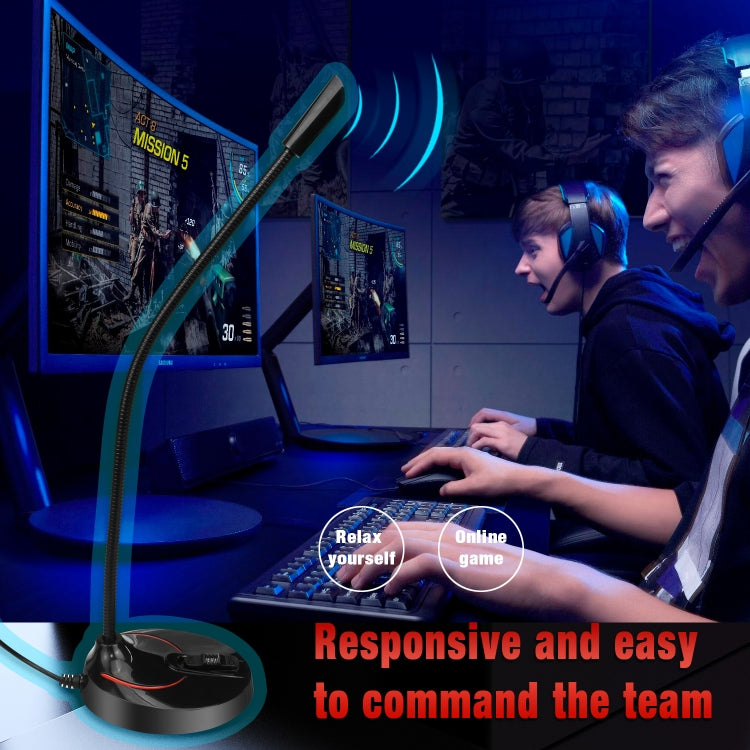 HXSJ F12 360 Degrees Bendable Drive-free USB Computer Microphone, Cable Length: 2.2m - free shipping - PMC Jewellery - Order now!
