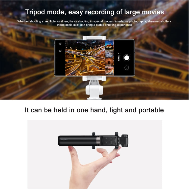 Original Huawei Wireless Bluetooth Tripod Self Timer Selfie Stick (White) - Selfie Sticks by Huawei | Online Shopping South Africa | PMC Jewellery | Buy Now Pay Later Mobicred