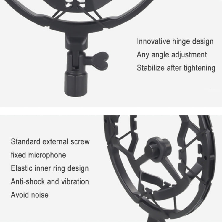 TEYUN T9 Live Microphone Metal Shockproof Bracket(Black) - free shipping - PMC Jewellery - Order now!