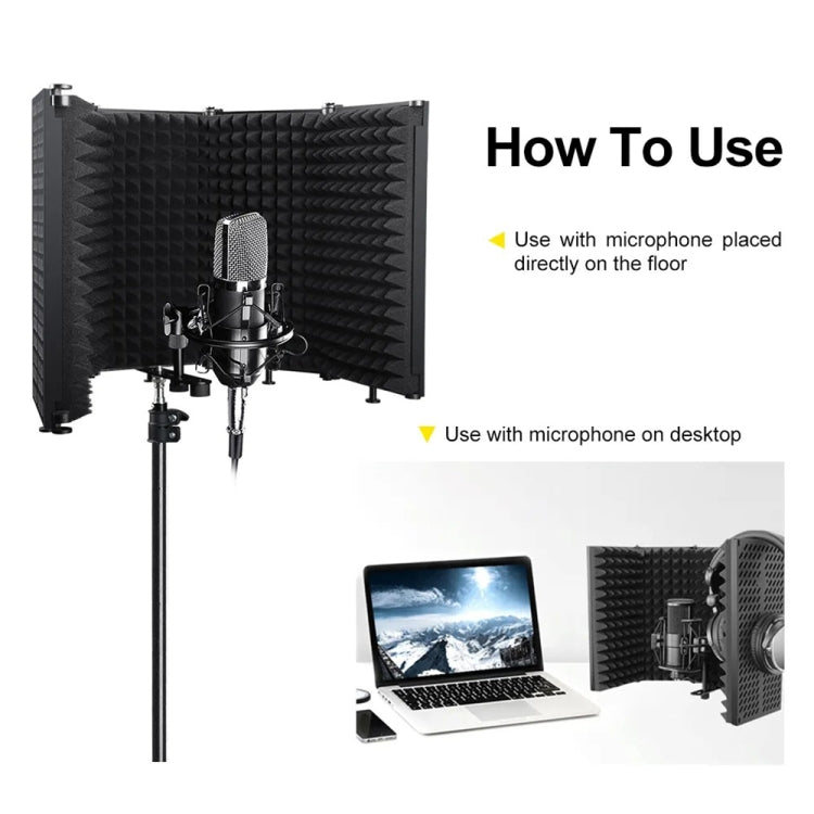 XTUGA P75 Foldable Recording Microphone Isolation Shield - free shipping - PMC Jewellery - Order now!
