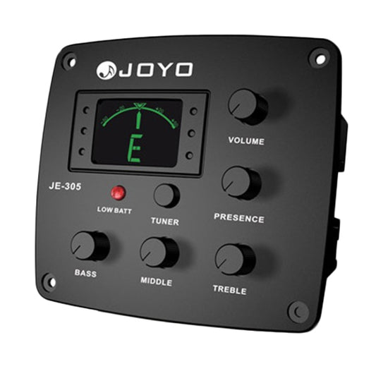 JOYO JE-305 Guitar Pickup 4-Band EQ Preamp Tuner Pickup Equalizer with Tuning Function (Black) - Stringed Instruments Accessories by JOYO | Online Shopping South Africa | PMC Jewellery