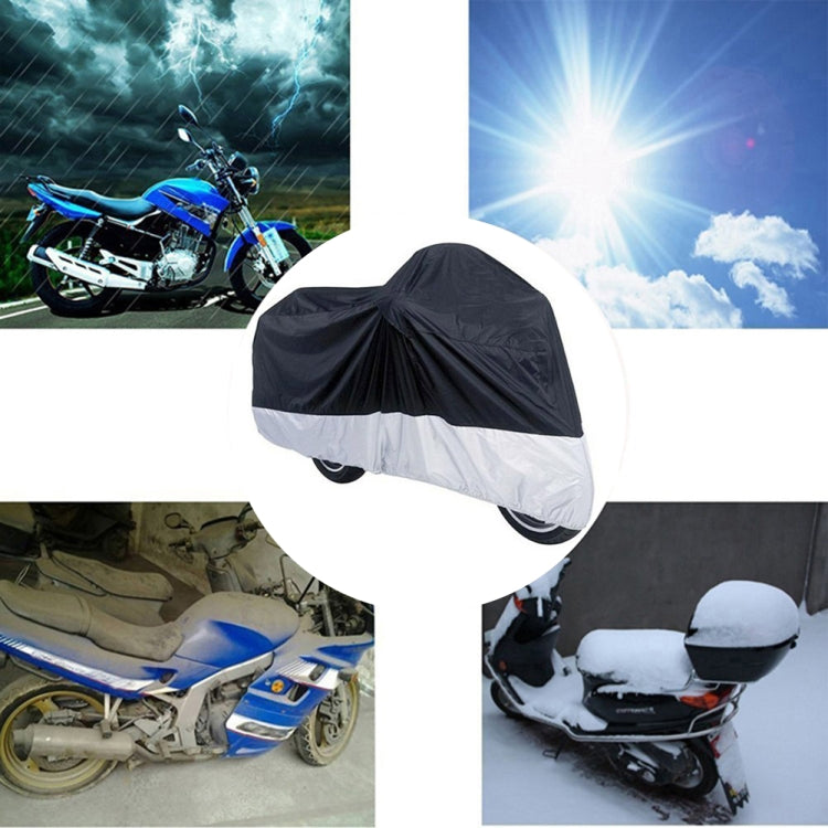 210D Oxford Cloth Motorcycle Electric Car Rainproof Dust-proof Cover, Size: XL (Black Silver) - Raincoat by PMC Jewellery | Online Shopping South Africa | PMC Jewellery | Buy Now Pay Later Mobicred