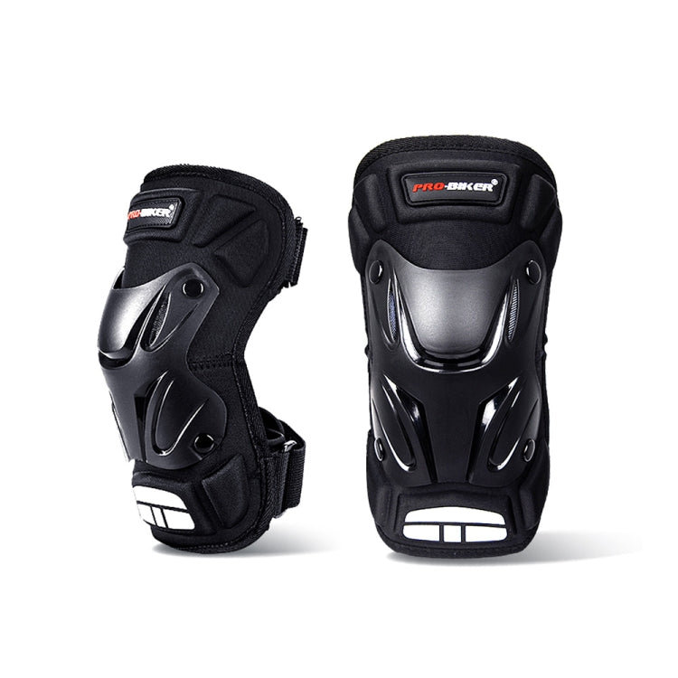 PRO-BIKER 2 in 1 Outdoor Sports Knee Pad Hiking Ski Motorcycle Bicycle Riding Protective Gear with Reflective Strip(Black) - Protective Gear by PMC Jewellery | Online Shopping South Africa | PMC Jewellery | Buy Now Pay Later Mobicred