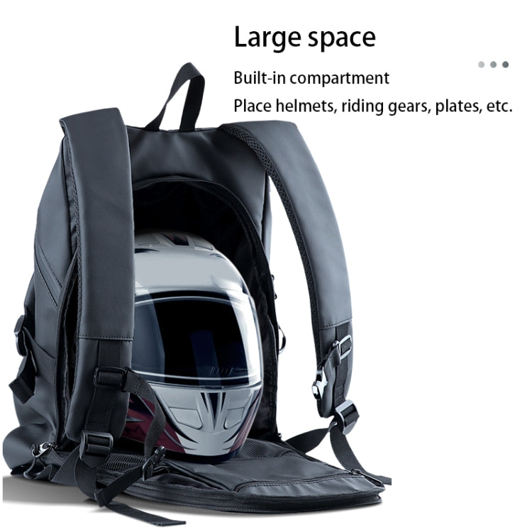 Motorcycle Rainproof Shoulders Helmet Soft Riding Backpack (Black) - Bags & Luggages by PMC Jewellery | Online Shopping South Africa | PMC Jewellery | Buy Now Pay Later Mobicred