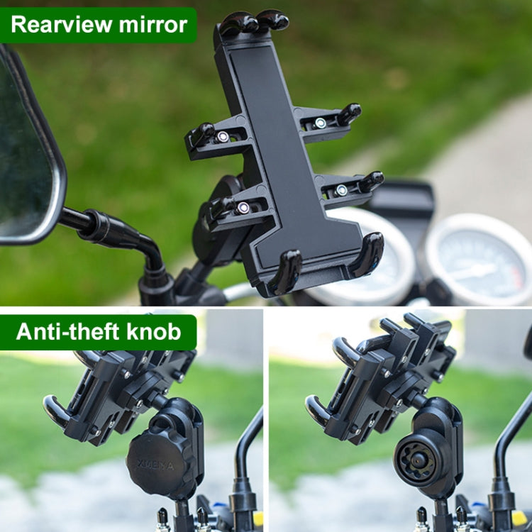 M10 Bolt Ball-Head Motorcycle Multi-function Eight-jaw Aluminum Phone Navigation Holder Bracket - Holder by PMC Jewellery | Online Shopping South Africa | PMC Jewellery | Buy Now Pay Later Mobicred