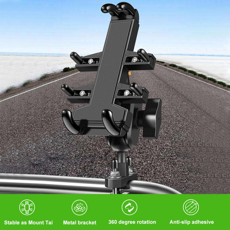 M8 Bolt Ball-Head Motorcycle Multi-function Eight-jaw Aluminum Phone Navigation Holder Bracket - Holder by PMC TechLife | Online Shopping South Africa | PMC TechLife | Buy Now Pay Later Mobicred