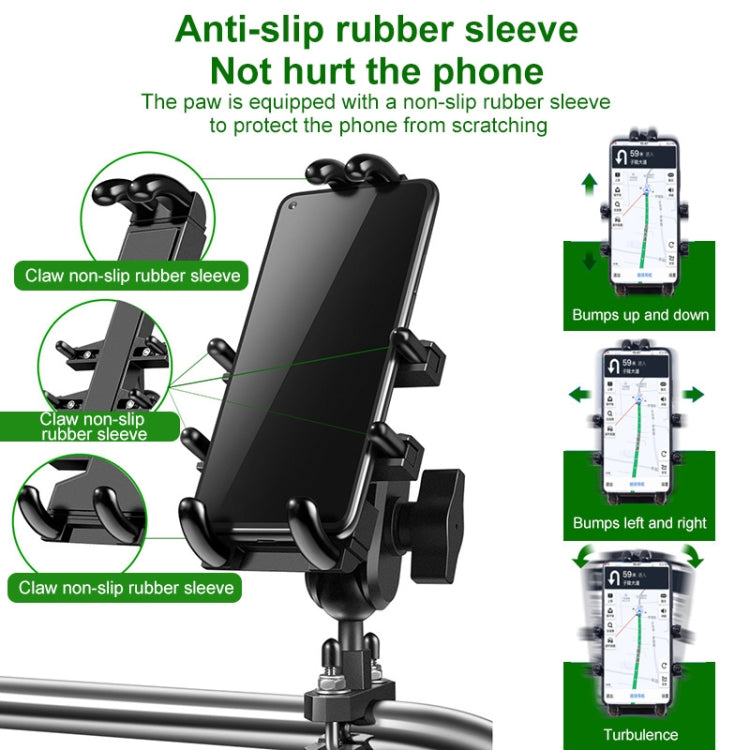 M8 Bolt Ball-Head Motorcycle Multi-function Eight-jaw Aluminum Phone Navigation Bracket with Anti-theft Knobs - free shipping - PMC TechLife - Order now!