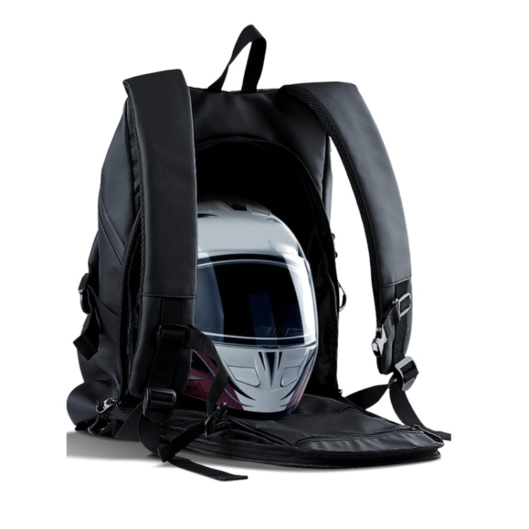 45L Motorcycle Rainproof Shoulders Helmet Soft Riding Backpack with Side & Back Pockets (Black) - Bags & Luggages by PMC Jewellery | Online Shopping South Africa | PMC Jewellery | Buy Now Pay Later Mobicred