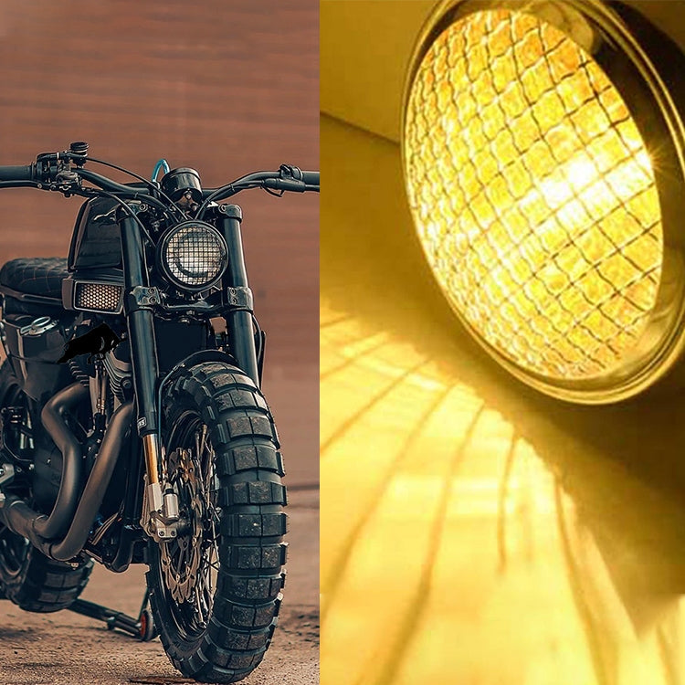 Motorcycle Silver Shell Harley Headlight Retro Lamp LED Light Modification Accessories (White) - Headlights by PMC TechLife | Online Shopping South Africa | PMC TechLife | Buy Now Pay Later Mobicred