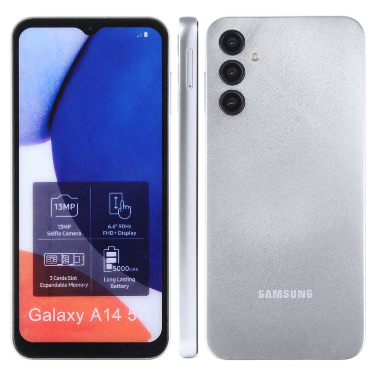 For Samsung Galaxy A14 5G Color Screen Non-Working Fake Dummy Display Model(Silver) - For Galaxy by PMC Jewellery | Online Shopping South Africa | PMC Jewellery | Buy Now Pay Later Mobicred