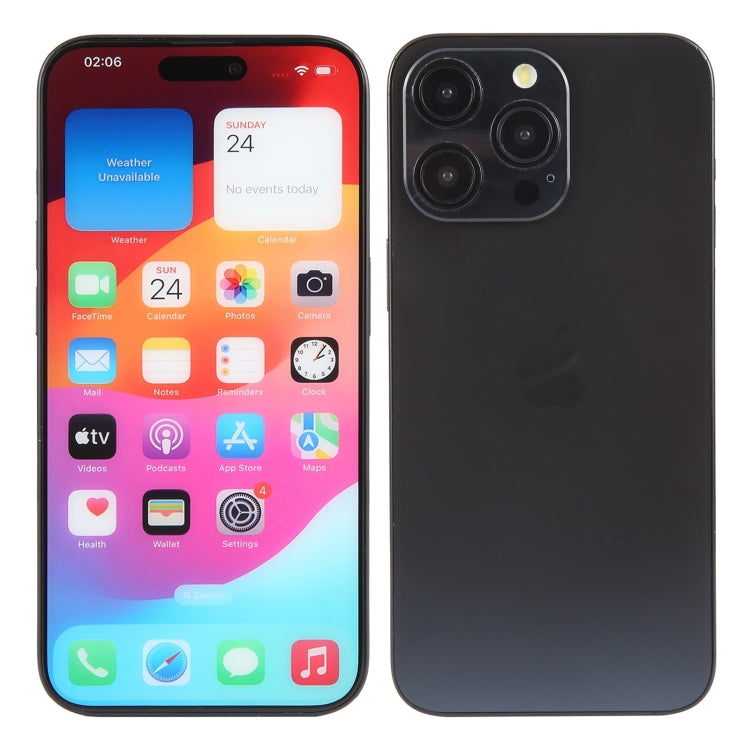 For iPhone 15 Pro Color Screen Non-Working Fake Dummy Display Model (Black) - free shipping - PMC TechLife - Order now!
