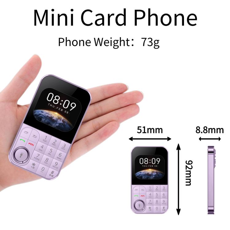 V9 Card Mobile Phone, 2.01 inch, MTK6261D, Support Bluetooth, FM, Torch, GSM, Dual SIM (Gold) - free shipping - PMc TechLife - Order now!