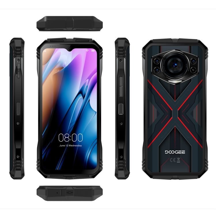 [HK Warehouse] DOOGEE S Cyber, 8GB+256GB, 6.58 inch Android 14 Spreadtrum T606 Octa Core, Network: 4G, OTG, NFC (Black Red) - DOOGEE by DOOGEE | Online Shopping South Africa | PMC Jewellery | Buy Now Pay Later Mobicred