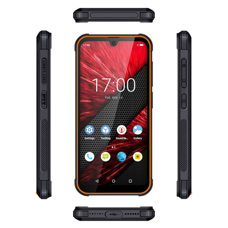 UNIWA F965 Pro Rugged Smart Phone, 6GB+128GB, 6 inch Android 13, MT6762 Octa Core, Network: 4G, NFC, PoC, SOS, AU Plug (Black+Orange) - UNIWA by UNIWA | Online Shopping South Africa | PMC Jewellery | Buy Now Pay Later Mobicred