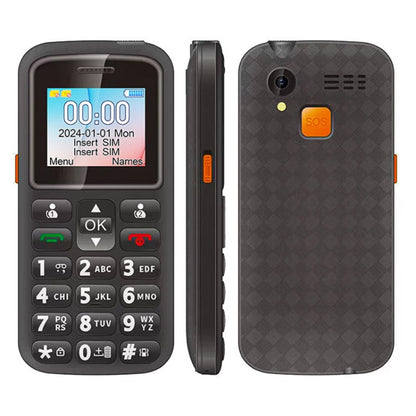 UNIWA M220 Elder Mobile Phone, 1.77 inch, 800mAh Battery, Network: 2G, SOS, LED Flashlight, FM, EU Plug (Black) - UNIWA by UNIWA | Online Shopping South Africa | PMC Jewellery | Buy Now Pay Later Mobicred