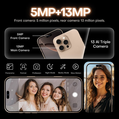 i16 Pro Max / A08, 3GB+32GB, 6.73 inch Screen, Face Identification, Android 8.1 MTK6753 Octa Core, Network: 3G, Dual SIM, EU Plug (White) -  by PMC Jewellery | Online Shopping South Africa | PMC Jewellery | Buy Now Pay Later Mobicred